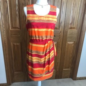 Sag Harbor Multi-Color Sleeveless Wrap Dress